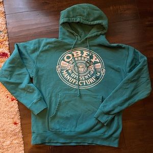 Teal OBEY hoodie
